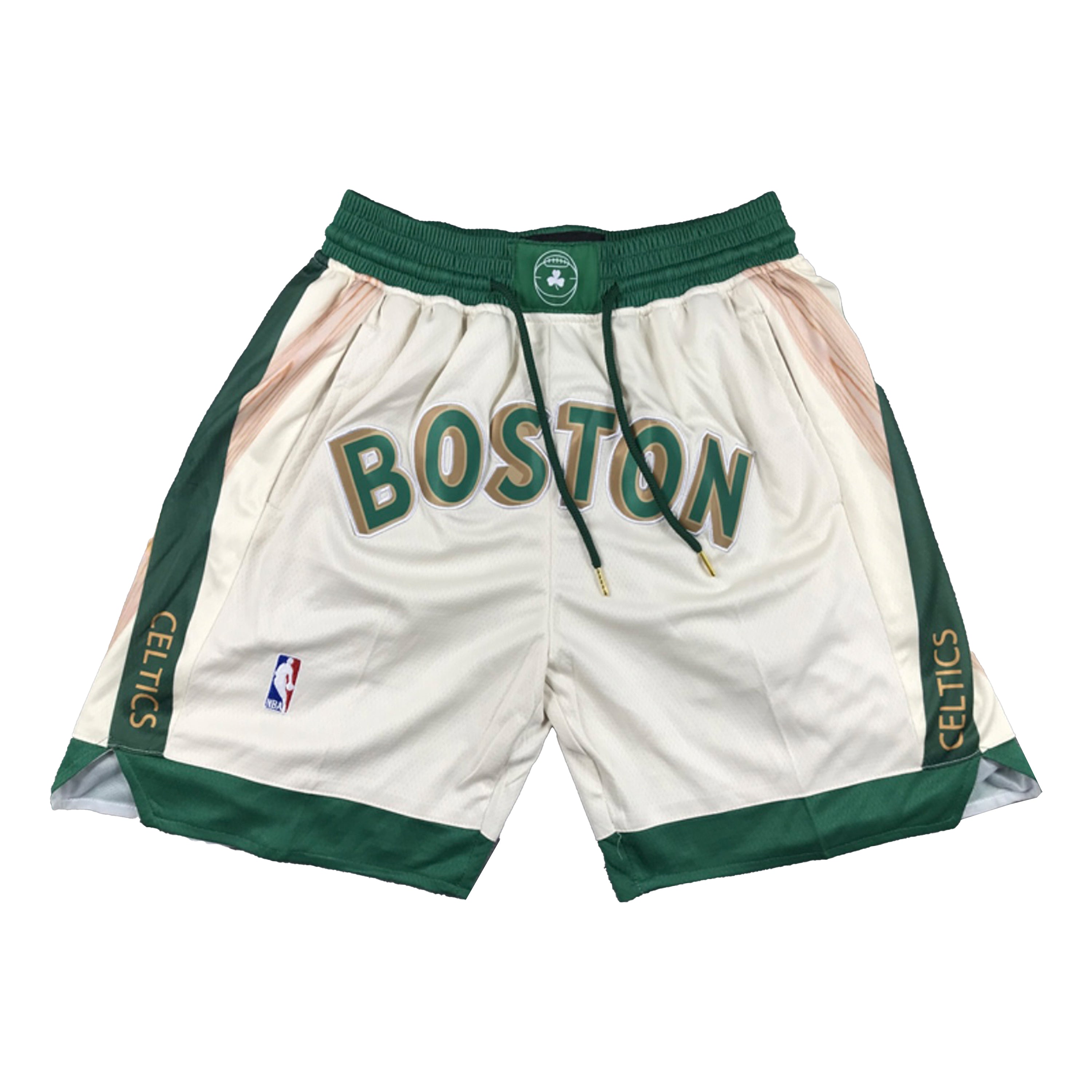 Boston Celtics White Vintage Shorts Ahead Of The Game Apparel