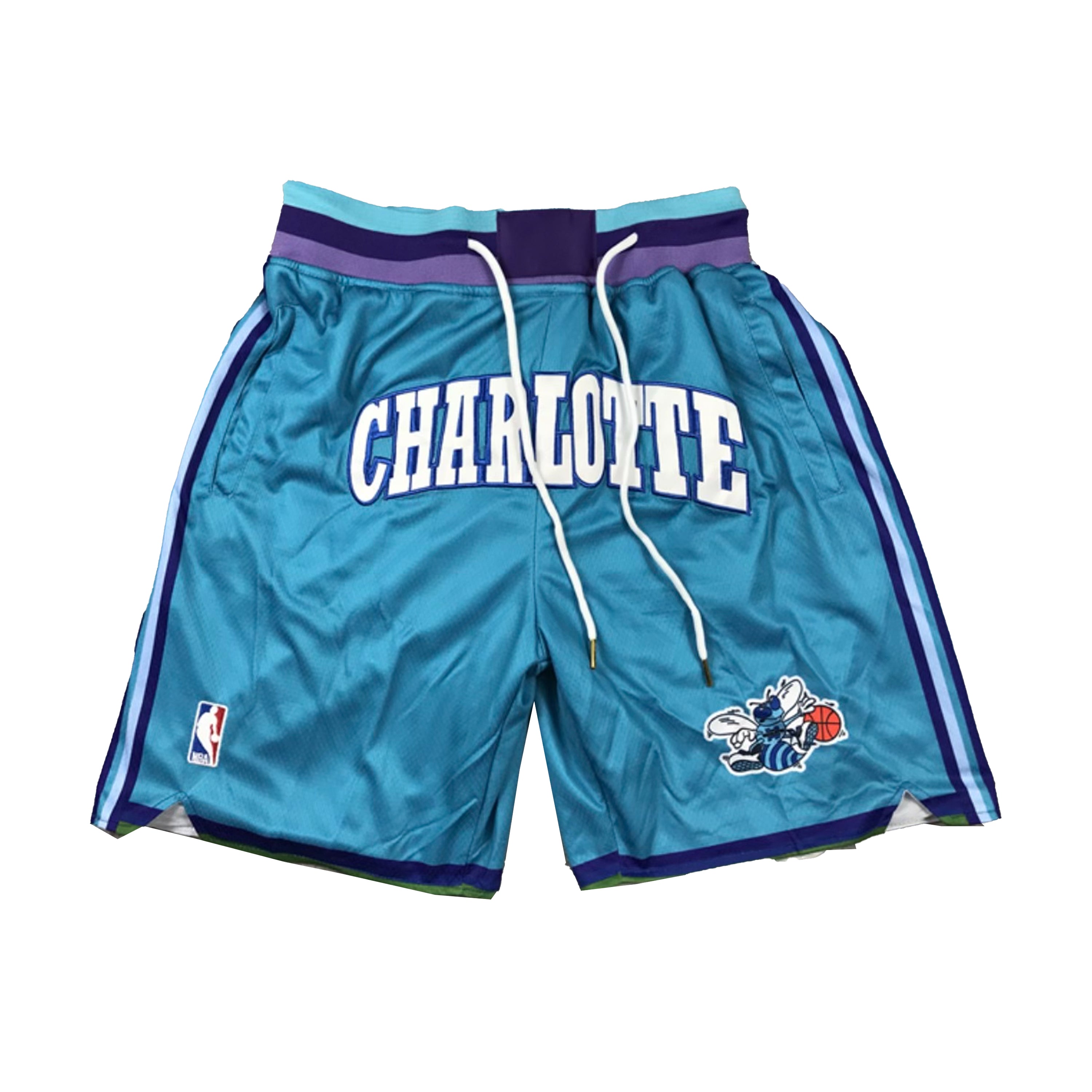 Vintage Throwback Charlotte popular Hornets NBA Shorts